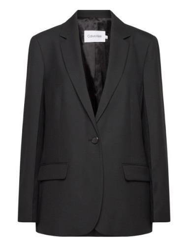 Essential Tailored Blazer Blazers Single Breasted Blazers Black Calvin...