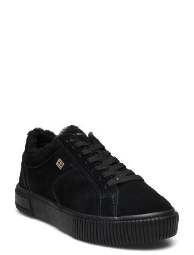 Vulc Suede Sneaker Lo Låga Sneakers Black Tommy Hilfiger