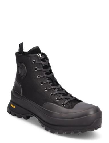 Armin Waxed Twill Sneaker Boot Höga Sneakers Black Polo Ralph Lauren