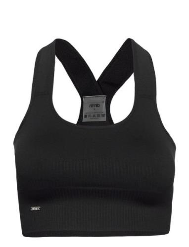 High Support Ribbed Bra Lingerie Bras & Tops Sports Bras - All Black A...