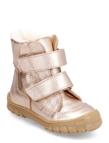 Boots - Flat - With Velcro Vinterkängor Med Kardborreband Pink ANGULUS