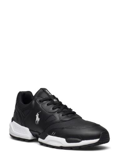 Jogger Leather-Paneled Sneaker Låga Sneakers Black Polo Ralph Lauren