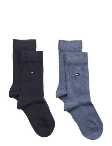 Th Children Sock Th Basic 2P Sockor Strumpor Blue Tommy Hilfiger