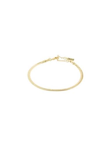 Joanna Flat Snake Chain Bracelet Gold-Plated Accessories Jewellery Bra...