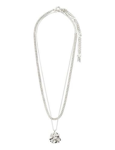Willpower Curb & Coin Necklace, 2-In-1 Set, Silver-Plated Accessories ...