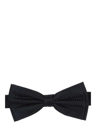 Solid Silk Bow Tie Fluga Black Portia 1924