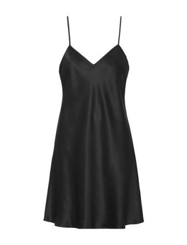 Nightdress No Sleeve Nattlinne Black Damella Of Sweden