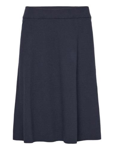 Heavy Knit Skirts Knälång Kjol Navy Marc O'Polo