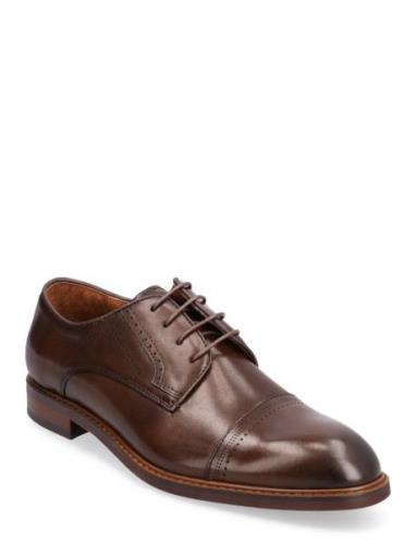 8310 Shoes Business Laced Shoes Brown TGA By Ahler