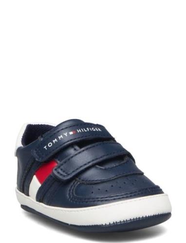 Tommy Hilfiger Crib Shoes With Velcro Låga Sneakers Navy Tommy Hilfige...