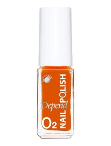 Minilack Oxygen Färg A733 Nagellack Smink Orange Depend Cosmetic