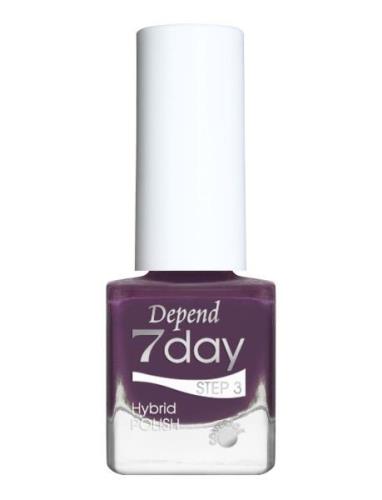 7Day Hybrid Polish 7298 Nagellack Smink Purple Depend Cosmetic