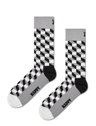 Filled Optic Sock Lingerie Socks Regular Socks Grey Happy Socks