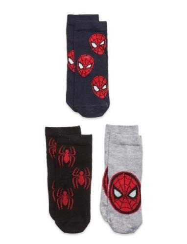 Sb 3P Sock Spiderman Sockor Strumpor Multi/patterned Lindex