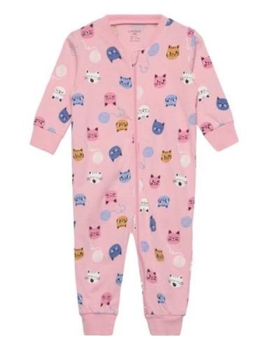 Pyjamas Cat At Back Pyjamas Sie Jumpsuit Pink Lindex