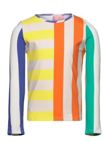 Multicolor Stripes Swim T-Shirt Swimwear Uv Clothing Uv Tops Multi/pat...