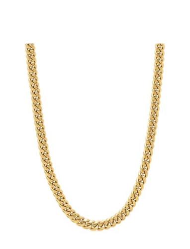 Men's Gold Cuban Link Chain In 7Mm Halsband Smycken Gold Nialaya