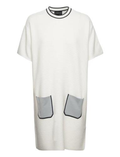 Vestito Knälång Klänning White Emporio Armani