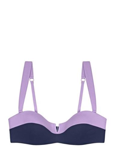 Summer Glow Dp Sd Swimwear Bikinis Bikini Tops Bandeau Bikinitops Navy...