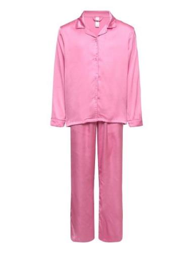 Pajama Satin Pyjamas Set Pink Lindex