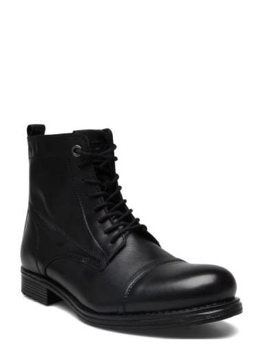 Jfwshaun Leather Boot Sn Snörade Stövlar Black Jack & J S