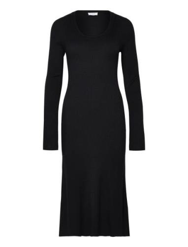 NORR Sherry Flared Knit Dress Svart