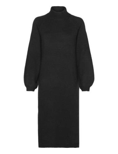 Yasbalis Ls Funnel Knit Dress S. Dresses Knitted Dresses Black YAS