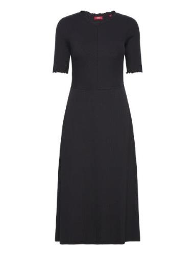 Dresses Knitted Knälång Klänning Black EDC By Esprit