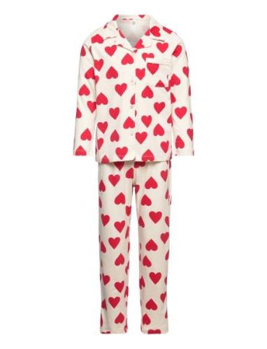 Pajama Hearts Pyjamas Set Multi/patterned Lindex