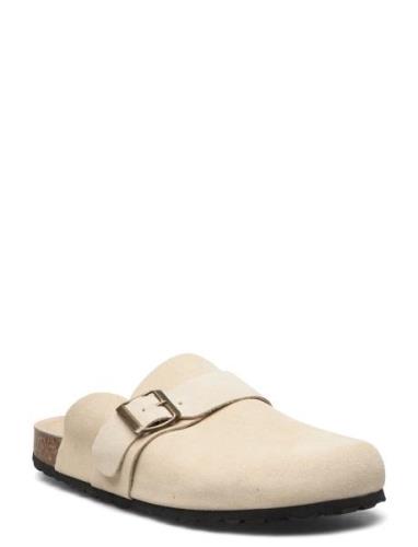 Bianco Biaotto Mule Suede Kräm