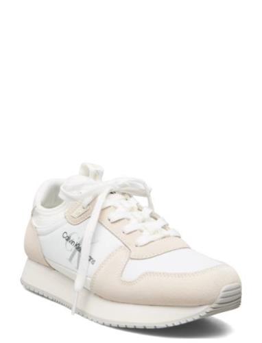 Runner Sock Laceup Ny-Lth Wn Låga Sneakers White Calvin Klein