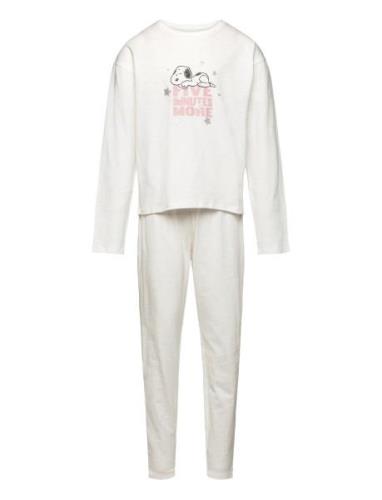 Long Snoopy Pyjama Pyjamas Set White Mango