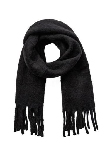 Sc-Mirabelle Accessories Scarves Winter Scarves Black Soyaconcept