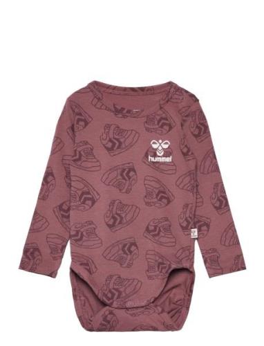 Hmlsneaker Body L/S Långärmad Bodysuit Pink Hummel