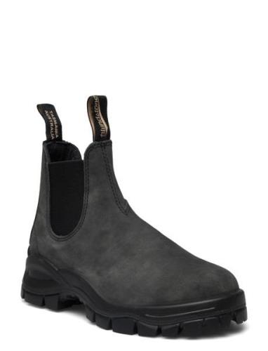 Bl 2238 Chunky Chelsea Boot Stövletter Chelsea Boot Black Blundst