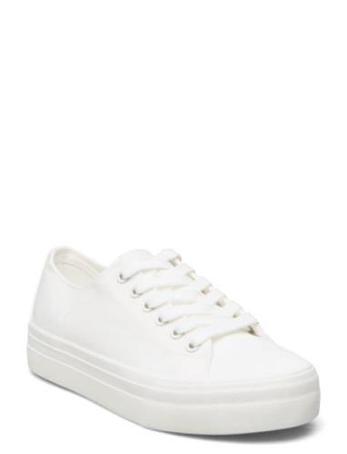 Women Lace-Up Låga Sneakers White Tamaris