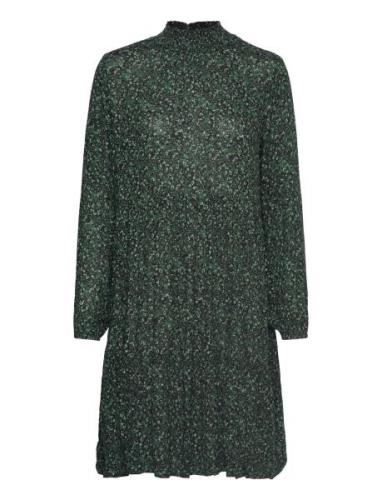 Kasally Amber Dress Ls Knälång Klänning Green Kaffe