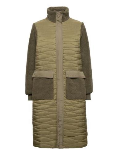 Slfpolly Coat W Kviltad Jacka Green Selected Femme