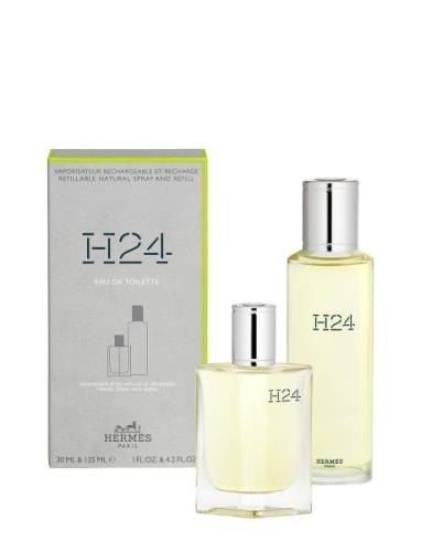 H24 Edt Refill Spray + Bottle Refill Parfym Eau De Parfum Nude HERMÈS