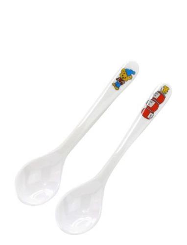 Bamse Vulcano Island, Spoons, 2-Pack Home Meal Time Cutlery White Rätt...