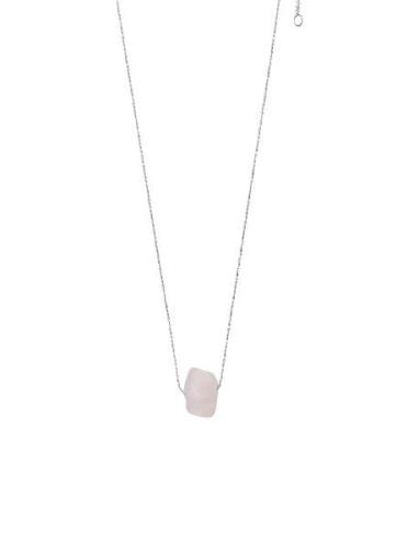 Chakra Rose Quartz Necklace Silver-Plated Accessories Jewellery Neckla...