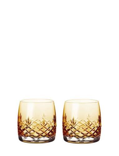 Crispy Citrine Aqua - 2 Pcs. Home Tableware Glass Drinking Glass Yello...