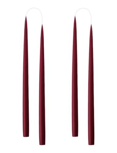 Kunstindustrien Hand Dipped Candles, 4 Pack Röd