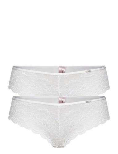 2-Pack Angie Brasilian Lingerie Panties Brazilian Panties White Hunkem...
