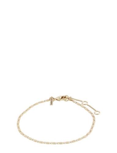 Parisa Recycled Flat Link Chain Bracelet Gold-Plated Accessories Jewel...