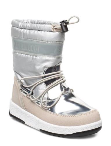 Mb Moon Boot W.e. Jr Girl Soft Wp Vinterstövlar Pull On Silver Moon Bo...