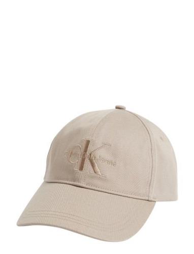 Monogram Cap Accessories Headwear Caps Beige Calvin Klein