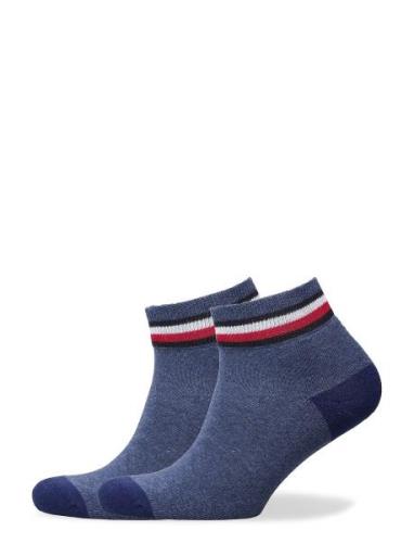 Th Kids Iconic Sports Quarter 2P Sockor Strumpor Blue Tommy Hilfiger