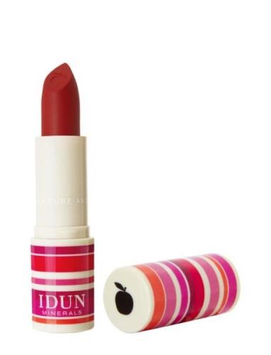 Matte Lipstick Jordgubb Läppstift Smink Red IDUN Minerals