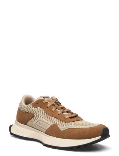 Jonah_Runn_Knsd Låga Sneakers Brown BOSS